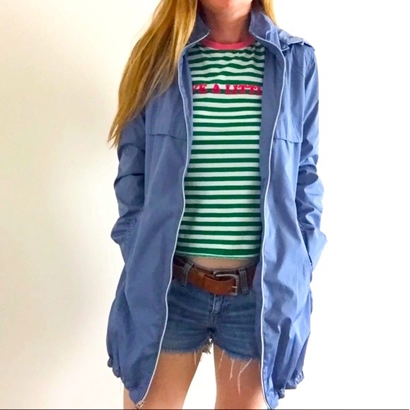 Via Spiga Babydoll Hooded Raincoat - Picture 1 of 6